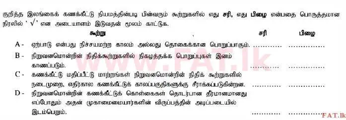 දේශීය විෂය නිර්දේශය : උසස් පෙළ (A/L) ගිණුම්කරණය - 2014 අගෝස්තු - ප්‍රශ්න පත්‍රය I B (தமிழ் මාධ්‍යය) 15 1
