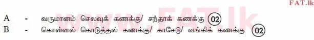உள்ளூர் பாடத்திட்டம் : உயர்தரம் (உ/த) கணக்கியல் - 2014 ஆகஸ்ட் - தாள்கள் I B (தமிழ் மொழிமூலம்) 6 3003