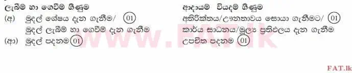 National Syllabus : Advanced Level (A/L) Accounting - 2015 August - Paper I B (සිංහල Medium) 36 3843