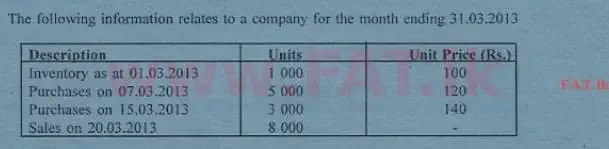දේශීය විෂය නිර්දේශය : උසස් පෙළ (A/L) ගිණුම්කරණය - 2013 අගෝස්තු - ප්‍රශ්න පත්‍රය I A (English මාධ්‍යය) 11 1