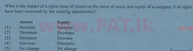 National Syllabus : Advanced Level (A/L) Accounting - 2013 August - Paper I A (English Medium) 19 1