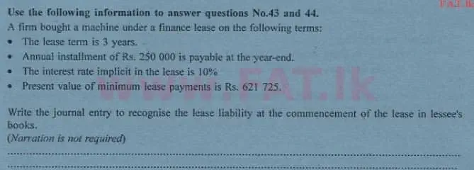 National Syllabus : Advanced Level (A/L) Accounting - 2013 August - Paper I B (English Medium) 13 1