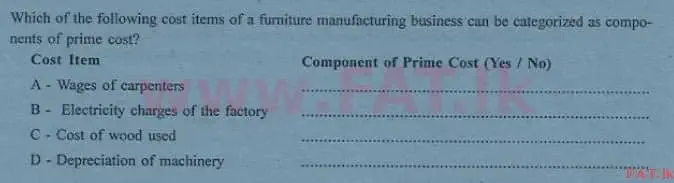 National Syllabus : Advanced Level (A/L) Accounting - 2013 August - Paper I B (English Medium) 17 1
