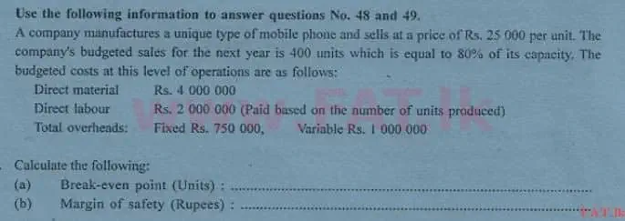 National Syllabus : Advanced Level (A/L) Accounting - 2013 August - Paper I B (English Medium) 18 1