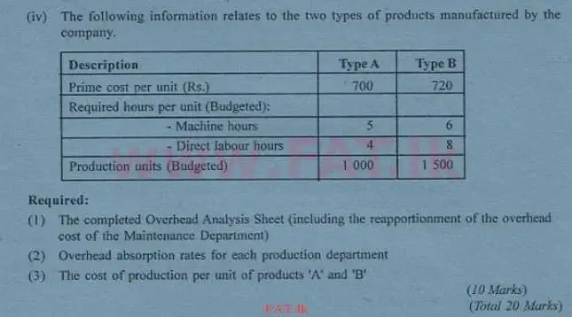 National Syllabus : Advanced Level (A/L) Accounting - 2013 August - Paper II (English Medium) 2 3