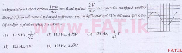 உள்ளூர் பாடத்திட்டம் : உயர்தரம் (உ/த) பொறியியல் தொழில்நுட்பம் - 2015 ஆகஸ்ட் - தாள்கள் I (සිංහල மொழிமூலம்) 43 1