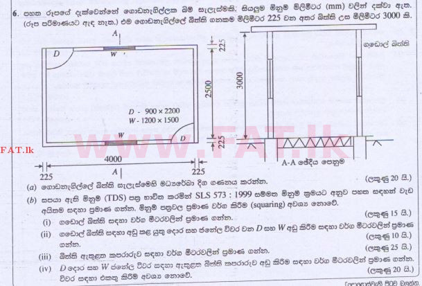 National Syllabus : Advanced Level (A/L) Engineering Technology - 2015 August - Paper II (සිංහල Medium) 6 1