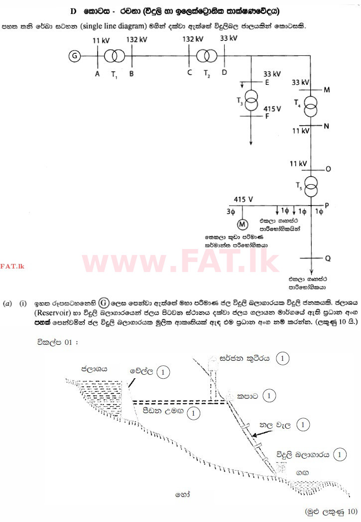 National Syllabus : Advanced Level (A/L) Engineering Technology - 2015 August - Paper II (සිංහල Medium) 9 3518