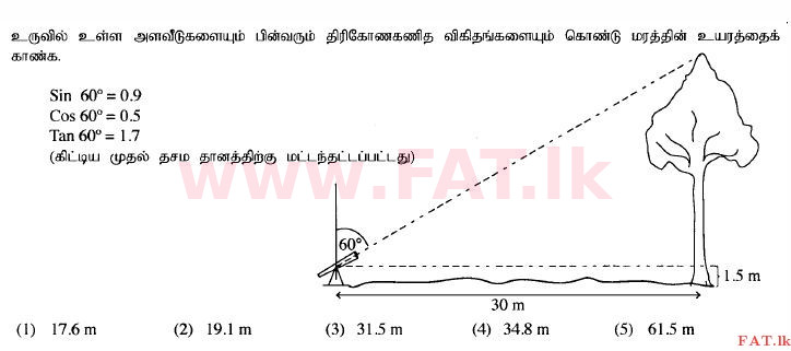 உள்ளூர் பாடத்திட்டம் : உயர்தரம் (உ/த) பொறியியல் தொழில்நுட்பம் - 2015 ஆகஸ்ட் - தாள்கள் I (தமிழ் மொழிமூலம்) 12 1