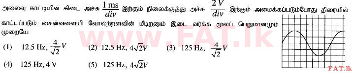 உள்ளூர் பாடத்திட்டம் : உயர்தரம் (உ/த) பொறியியல் தொழில்நுட்பம் - 2015 ஆகஸ்ட் - தாள்கள் I (தமிழ் மொழிமூலம்) 43 1