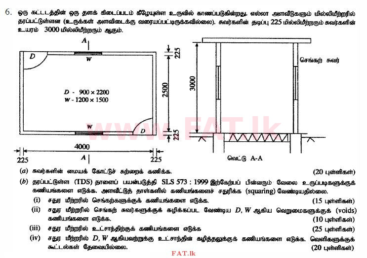 உள்ளூர் பாடத்திட்டம் : உயர்தரம் (உ/த) பொறியியல் தொழில்நுட்பம் - 2015 ஆகஸ்ட் - தாள்கள் II (தமிழ் மொழிமூலம்) 6 1