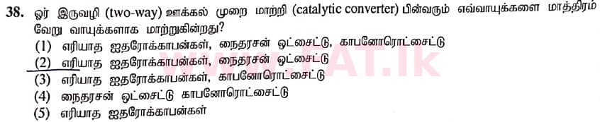 உள்ளூர் பாடத்திட்டம் : உயர்தரம் (உ/த) பொறியியல் தொழில்நுட்பம் - 2020 அக்டோபர் - தாள்கள் I (புதிய / பழைய பாடத்திட்டம்) (தமிழ் மொழிமூலம்) 38 1