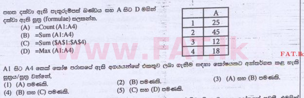 National Syllabus : Advanced Level (A/L) Science for Technology - 2015 August - Paper I (සිංහල Medium) 37 1
