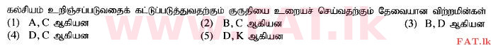 National Syllabus : Advanced Level (A/L) Science for Technology - 2015 August - Paper I (தமிழ் Medium) 14 1