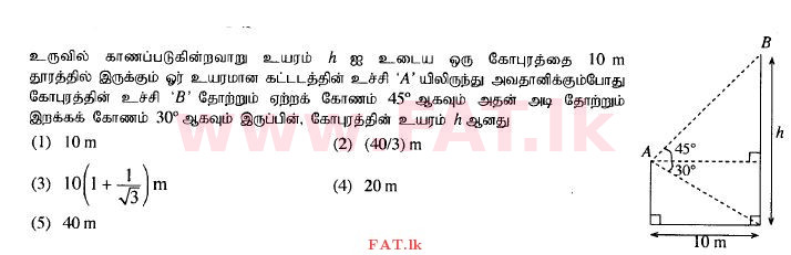 National Syllabus : Advanced Level (A/L) Science for Technology - 2015 August - Paper I (தமிழ் Medium) 21 1
