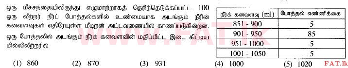 National Syllabus : Advanced Level (A/L) Science for Technology - 2015 August - Paper I (தமிழ் Medium) 26 1