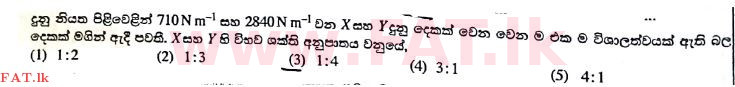 National Syllabus : Advanced Level (A/L) Science for Technology - 2017 August - Paper I (සිංහල Medium) 40 1