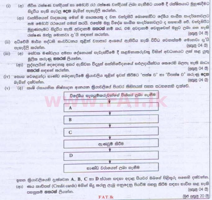 National Syllabus : Advanced Level (A/L) Business Studies - 2015 August - Paper II (සිංහල Medium) 4 1