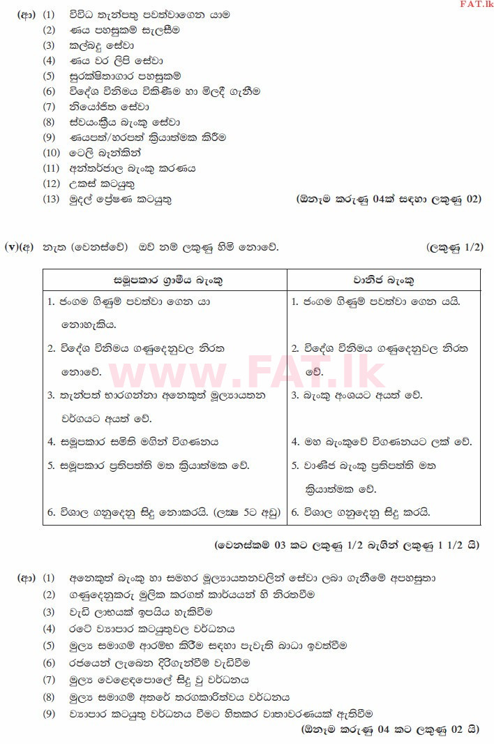 National Syllabus : Advanced Level (A/L) Business Studies - 2015 August - Paper II (සිංහල Medium) 3 3670