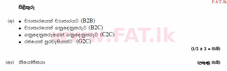 දේශීය විෂය නිර්දේශය : උසස් පෙළ (A/L) ව්‍යාපාර අධ්‍යයනය - 2014 අගෝස්තු - ප්‍රශ්න පත්‍රය I B (සිංහල මාධ්‍යය) 6 3110