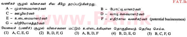 உள்ளூர் பாடத்திட்டம் : உயர்தரம் (உ/த) வர்த்தகக் கல்வி - 2012 ஆகஸ்ட் - தாள்கள் I A (தமிழ் மொழிமூலம்) 3 1