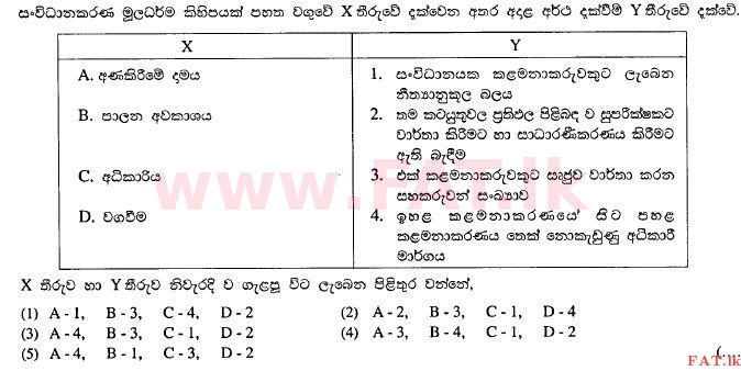 உள்ளூர் பாடத்திட்டம் : உயர்தரம் (உ/த) வர்த்தகக் கல்வி - 2012 ஆகஸ்ட் - தாள்கள் I A (සිංහල மொழிமூலம்) 17 1