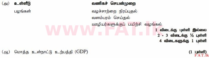 National Syllabus : Advanced Level (A/L) Business Studies - 2014 August - Paper I B (தமிழ் Medium) 2 3086