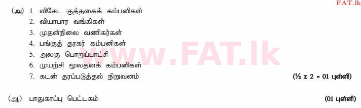 உள்ளூர் பாடத்திட்டம் : உயர்தரம் (உ/த) வர்த்தகக் கல்வி - 2014 ஆகஸ்ட் - தாள்கள் I B (தமிழ் மொழிமூலம்) 4 3088