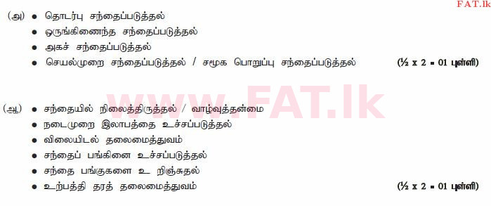 National Syllabus : Advanced Level (A/L) Business Studies - 2014 August - Paper I B (தமிழ் Medium) 7 3091