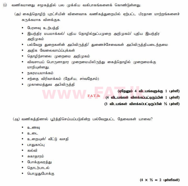 National Syllabus : Advanced Level (A/L) Business Studies - 2014 August - Paper II (தமிழ் Medium) 1 3148