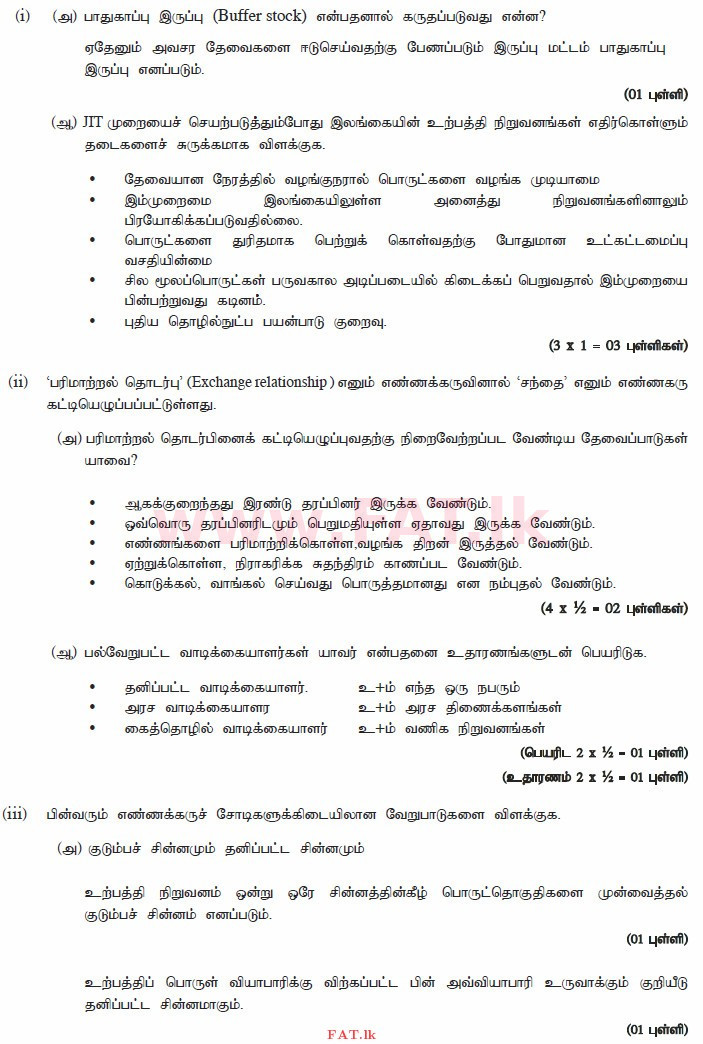 දේශීය විෂය නිර්දේශය : උසස් පෙළ (A/L) ව්‍යාපාර අධ්‍යයනය - 2014 අගෝස්තු - ප්‍රශ්න පත්‍රය II (தமிழ் මාධ්‍යය) 6 3166