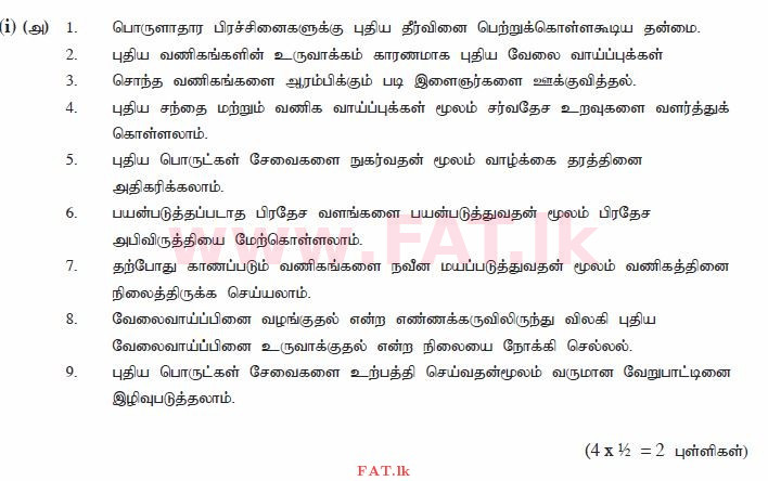 National Syllabus : Advanced Level (A/L) Business Studies - 2015 August - Paper II (தமிழ் Medium) 3 4061