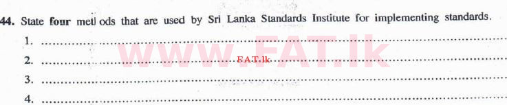 දේශීය විෂය නිර්දේශය : උසස් පෙළ (A/L) ව්‍යාපාර අධ්‍යයනය - 2016 අගෝස්තු - ප්‍රශ්න පත්‍රය I (English මාධ්‍යය) 44 1