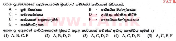 National Syllabus : Advanced Level (A/L) Business Studies - 2017 August - Paper I A (සිංහල Medium) 16 1
