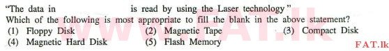 National Syllabus : Advanced Level (A/L) Information & Communication Technology ICT - 2012 August - Paper I (English Medium) 3 1