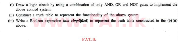 National Syllabus : Advanced Level (A/L) Information & Communication Technology ICT - 2012 August - Paper II (English Medium) 5 2