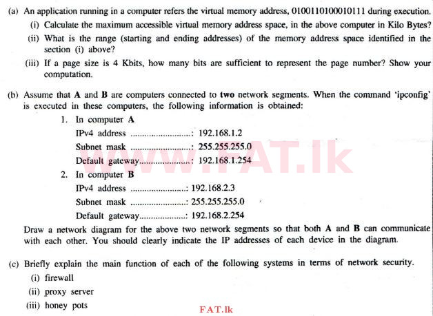 National Syllabus : Advanced Level (A/L) Information & Communication Technology ICT - 2012 August - Paper II (English Medium) 7 1