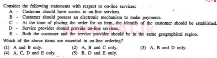 உள்ளூர் பாடத்திட்டம் : உயர்தரம் (உ/த) தகவல் தொடர்பாடல் தொழில்நுட்பம் - 2011 ஆகஸ்ட் - தாள்கள் I (English மொழிமூலம்) 32 1