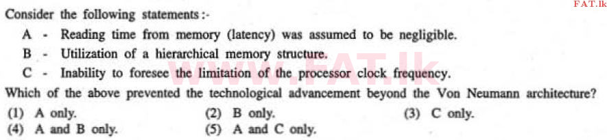 உள்ளூர் பாடத்திட்டம் : உயர்தரம் (உ/த) தகவல் தொடர்பாடல் தொழில்நுட்பம் - 2011 ஆகஸ்ட் - தாள்கள் I (English மொழிமூலம்) 33 1
