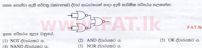 දේශීය විෂය නිර්දේශය : උසස් පෙළ (A/L) තොරතුරු හා සන්නිවේදන තාක්ෂණය (ICT) - 2016 අගෝස්තු - ප්‍රශ්න පත්‍රය I (සිංහල මාධ්‍යය) 11 1