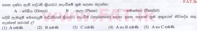 National Syllabus : Advanced Level (A/L) Information & Communication Technology ICT - 2016 August - Paper I (සිංහල Medium) 21 1