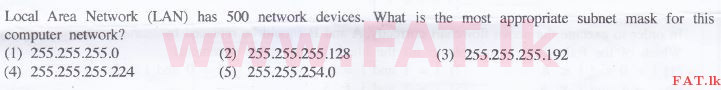 දේශීය විෂය නිර්දේශය : උසස් පෙළ (A/L) තොරතුරු හා සන්නිවේදන තාක්ෂණය (ICT) - 2016 අගෝස්තු - ප්‍රශ්න පත්‍රය I (English මාධ්‍යය) 23 1