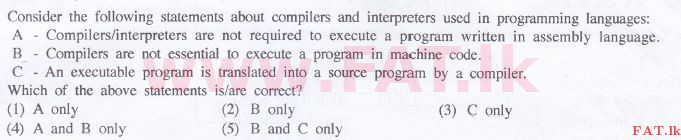 දේශීය විෂය නිර්දේශය : උසස් පෙළ (A/L) තොරතුරු හා සන්නිවේදන තාක්ෂණය (ICT) - 2016 අගෝස්තු - ප්‍රශ්න පත්‍රය I (English මාධ්‍යය) 24 1