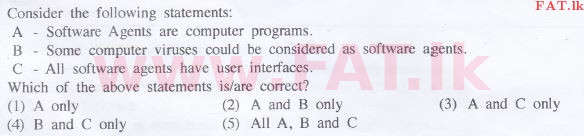 දේශීය විෂය නිර්දේශය : උසස් පෙළ (A/L) තොරතුරු හා සන්නිවේදන තාක්ෂණය (ICT) - 2016 අගෝස්තු - ප්‍රශ්න පත්‍රය I (English මාධ්‍යය) 49 1