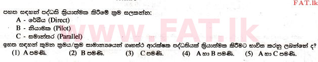 உள்ளூர் பாடத்திட்டம் : உயர்தரம் (உ/த) தகவல் தொடர்பாடல் தொழில்நுட்பம் - 2017 ஆகஸ்ட் - தாள்கள் I (සිංහල மொழிமூலம்) 49 1