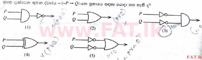 உள்ளூர் பாடத்திட்டம் : உயர்தரம் (உ/த) அளவையியலும் விஞ்ஞானமுறையும் - 2017 ஆகஸ்ட் - தாள்கள் I (සිංහල மொழிமூலம்) 31 1