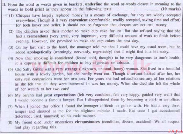 உள்ளூர் பாடத்திட்டம் : உயர்தரம் (உ/த) ஆங்கிலம் - 2015 ஆகஸ்ட் - தாள்கள் II (English மொழிமூலம்) 2 1