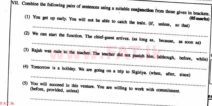 உள்ளூர் பாடத்திட்டம் : உயர்தரம் (உ/த) ஆங்கிலம் - 2017 ஆகஸ்ட் - தாள்கள் I (English மொழிமூலம்) 1 3
