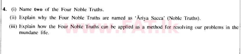 දේශීය විෂය නිර්දේශය : සාමාන්‍ය පෙළ (O/L) බුද්ධ ධර්මය - 2016 දෙසැම්බර් - ප්‍රශ්න පත්‍රය II (නව විෂය නිර්දේශය) (English මාධ්‍යය) 4 1