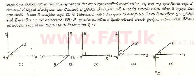 දේශීය විෂය නිර්දේශය : උසස් පෙළ (A/L) භෞතික විද්‍යාව - 2008 අගෝස්තු - ප්‍රශ්න පත්‍රය I (සිංහල මාධ්‍යය) 28 1